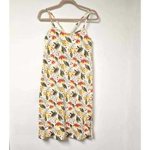 Pact Size XS Dress Tankdress Strappy X-Back Floral Organic Cotton Shelf Bra - Picture 1 of 10